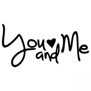 You and Me And wood sign stencil