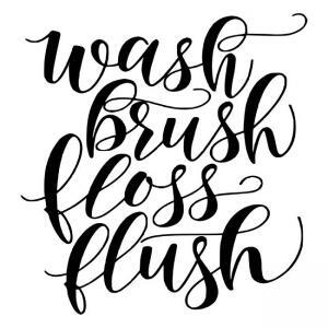 Wash brush floss flush