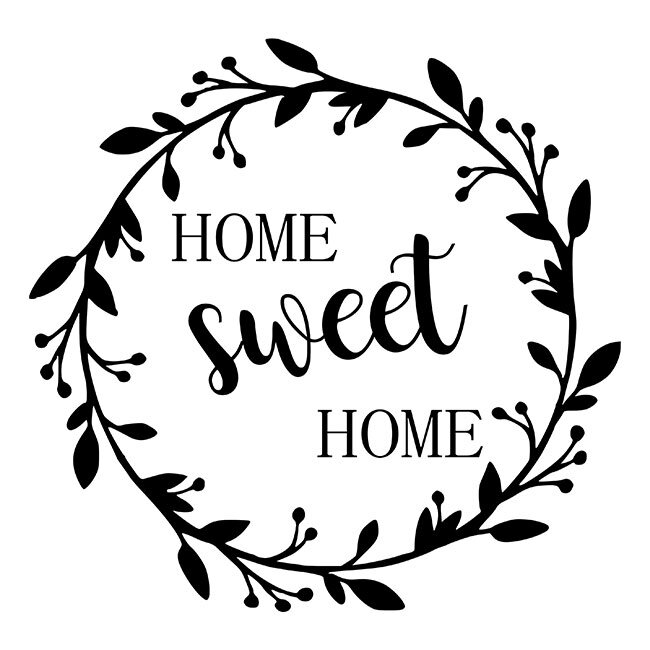 Wreath Home Sweet Home Stencil - DIY Art in a Box