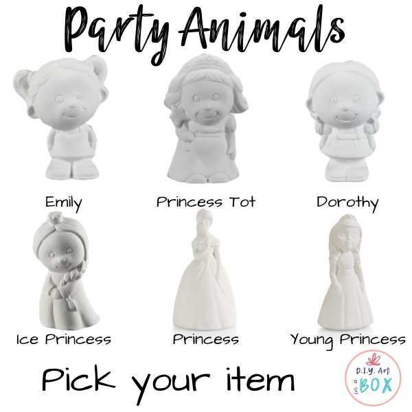 Party Animal Pottery Painting Kits - DIY Art in a Box
