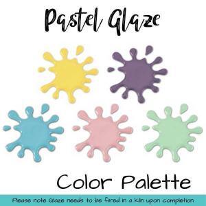 Pastel Glaze Color palette, Please note Glaze needs to be fired in a kiln upon completion