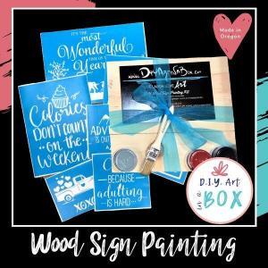 Wood sign painting kit