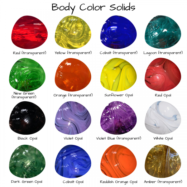 Blown glass pumpkin body solid colors